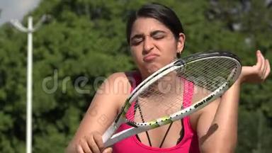 无聊运动女青少年网球运动员