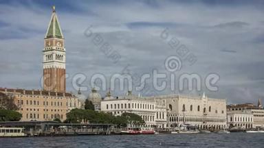 时间推移-威尼斯与圣马可广场的城市景观
