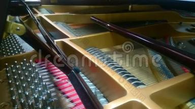 钢琴演奏古典或爵士旋律、音乐即兴创作的内部视角