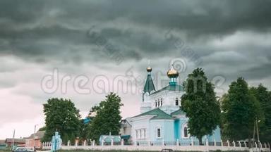 白俄罗斯。 圣约翰·科马修道院教堂，位于白俄罗斯多布斯区科马村。 著名东<strong>正教</strong>反对教会
