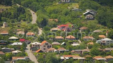 美丽的高加索山谷城市，格鲁吉亚第比利斯姆茨赫塔旅游地