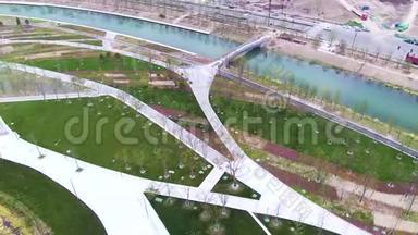 上海鱼城绿地空中摄影4K湖