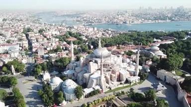 伊斯坦布尔圣索菲亚，鸟瞰图