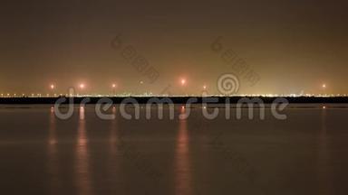 卡塔尔多哈波斯湾天然气耀斑火焰工厂天然气燃烧中东