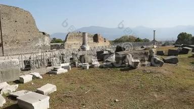 意大利那不勒斯保存着庞贝古城遗迹的遗址