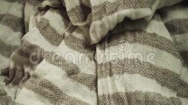 帕什米纳围巾。 尼泊尔传统羊毛披肩