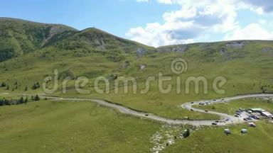 罗马尼亚著名<strong>山道</strong>横贯阿尔皮纳的鸟瞰图