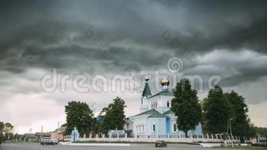 圣约翰·科马修道院教堂，位于白俄罗斯多布斯区科马村。 著名东正教教堂