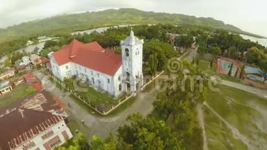 鸟瞰菲律宾天主教会。 安达。 巴波拉基翁市。