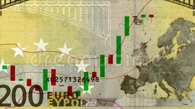 欧元普遍价格图及上升趋势图。外汇<strong>图表</strong>新的独特质量报价<strong>动画</strong>运动