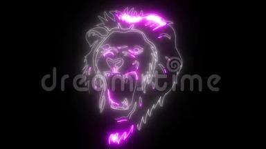 狮头激光动画视频.