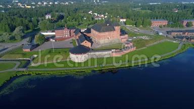 观哈梅因林纳市古要塞.. 芬兰空中录像