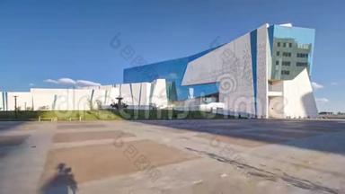 <strong>哈萨克</strong>斯坦共和国国家博物馆和阿斯塔纳的喷泉Sak战士延时超移