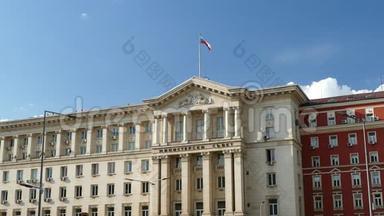 部长会议大楼，保加利亚索非亚。 保加利亚部长会议关于建筑