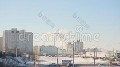 明斯克。 冬天。 白俄罗斯共和国首都。 观的住宅小区..