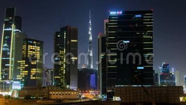 迪拜市中心摩天大楼商务舱夜宵