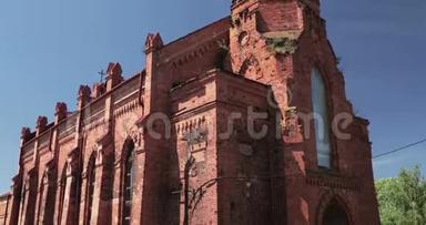 拉哈乔，白俄罗斯。 帕多瓦的安东尼天主教堂。 它是白俄罗斯共和国的历史和文化价值