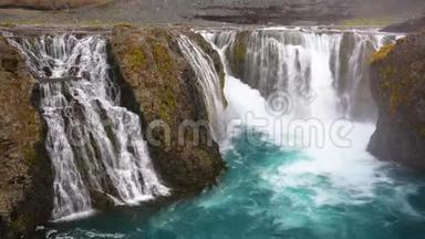 冰岛的Sigoldufoss瀑布