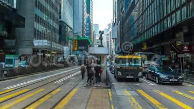 香港巴士站人行横道时间推移