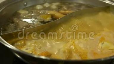 半锅热煮沸，涮锅，日式料理