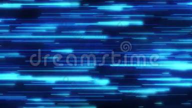 紫外线荧光霓虹灯激光定向线数据流-4K无缝环运动背景动画