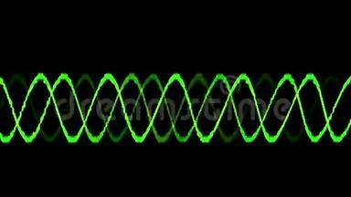 示波器波形振荡-绿色