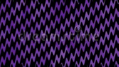 黑色背景上带有紫色波浪对角线的<strong>潮流</strong>动画