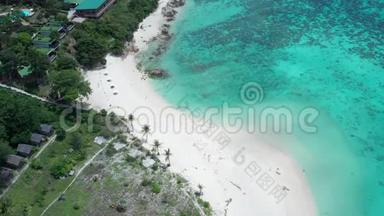 泰国KohLipe美丽日出海滩的鸟瞰图