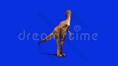 恐<strong>龙</strong>Velociraptor在侏罗纪世界的周<strong>围</strong>
