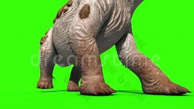恐龙泰坦龙徒步绿屏3D渲染动画侏罗纪世界