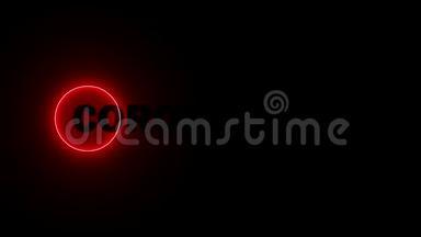 一个看不见的文字从黑暗中出现，而通过一个球体发光的红光。 冠状病毒文本或标题
