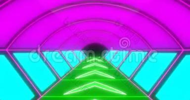 抽象VJ循环科幻未来隧道