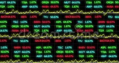 用股票勾勾和图表4k制作股票市场展示动画