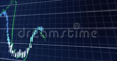 用股票市场勾标和图表4k制作股票市场展示动画