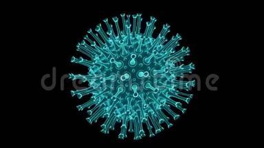 冠状病毒疾病COVID-19感染医学图解。 中国病原呼吸道流感covid病毒细胞.. 新官员