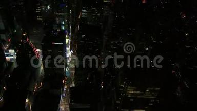 纽约时代广场夜幕降临