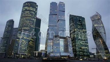 莫斯科城-未来主义摩天大楼莫斯科<strong>商业中心</strong>。