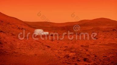 尘暴中的火星小基地