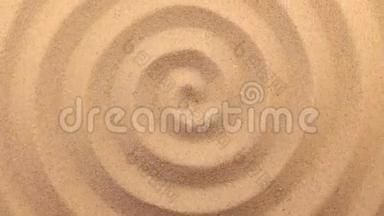 以螺旋的形式旋转沙子。 很漂亮的<strong>灯光效</strong>果。