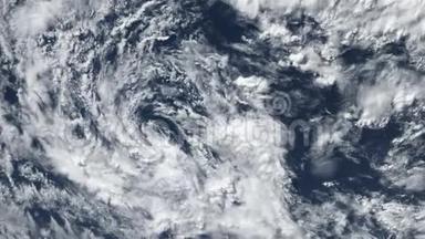 飓风风暴龙卷风，卫星观景.. 一些由美国宇航局提供的视频元素。