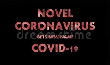 新型冠状病毒获得了新的名称