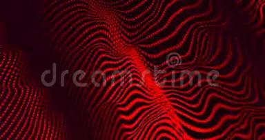 4k抽象背景红色，彩色金属纹理，彩虹全息箔，波浪壁纸，流体波纹