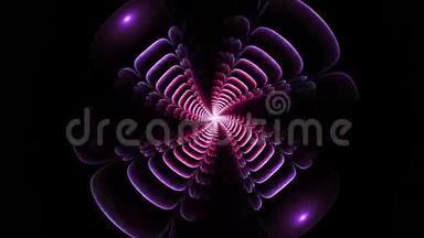 等离子球旋转波4K现实循环创意运动背景。 电爆能量涟漪三维圆圈形状动画。