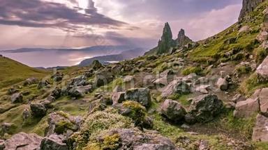 斯托尔老人在秋天的时光流逝-苏格兰的斯凯岛