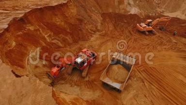 砂矿开采设备俯视图.. 沙子工作