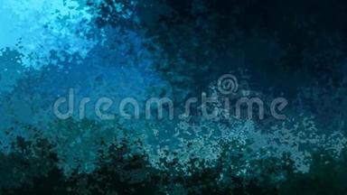 动画彩色彩色彩色背景全高清无缝循环视频-水彩溅液体效果-彩色茶蓝色海洋之夜