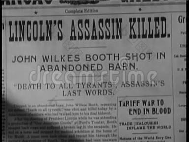报道标题林肯的暗杀事件