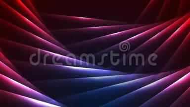 红色和蓝色激光线条抽象高科技视频动画