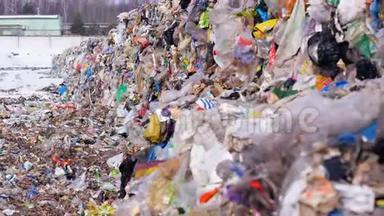 城市垃圾场 垃圾<strong>填埋场</strong>有很多塑料垃圾。