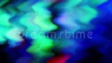 抽象霓虹未来主义潮流全息背景.. 闪闪发光的老视频模拟磁带效果。